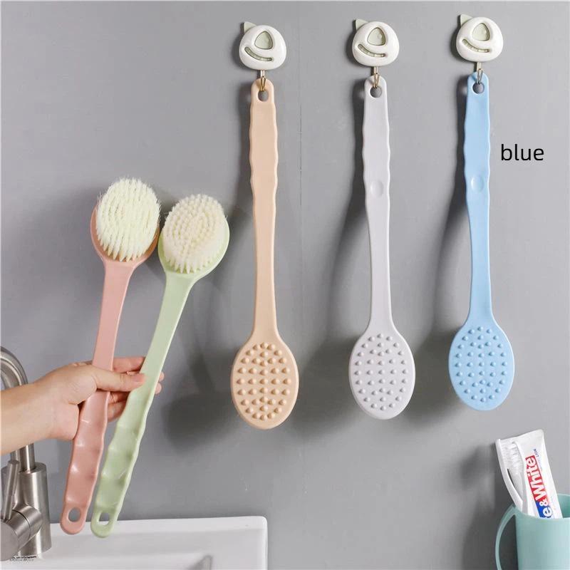 Long Handle Bath Shower Brush Non-slip Grip Soft Massage Bristles for Deep Cleansing Back Skin Bathroom Use