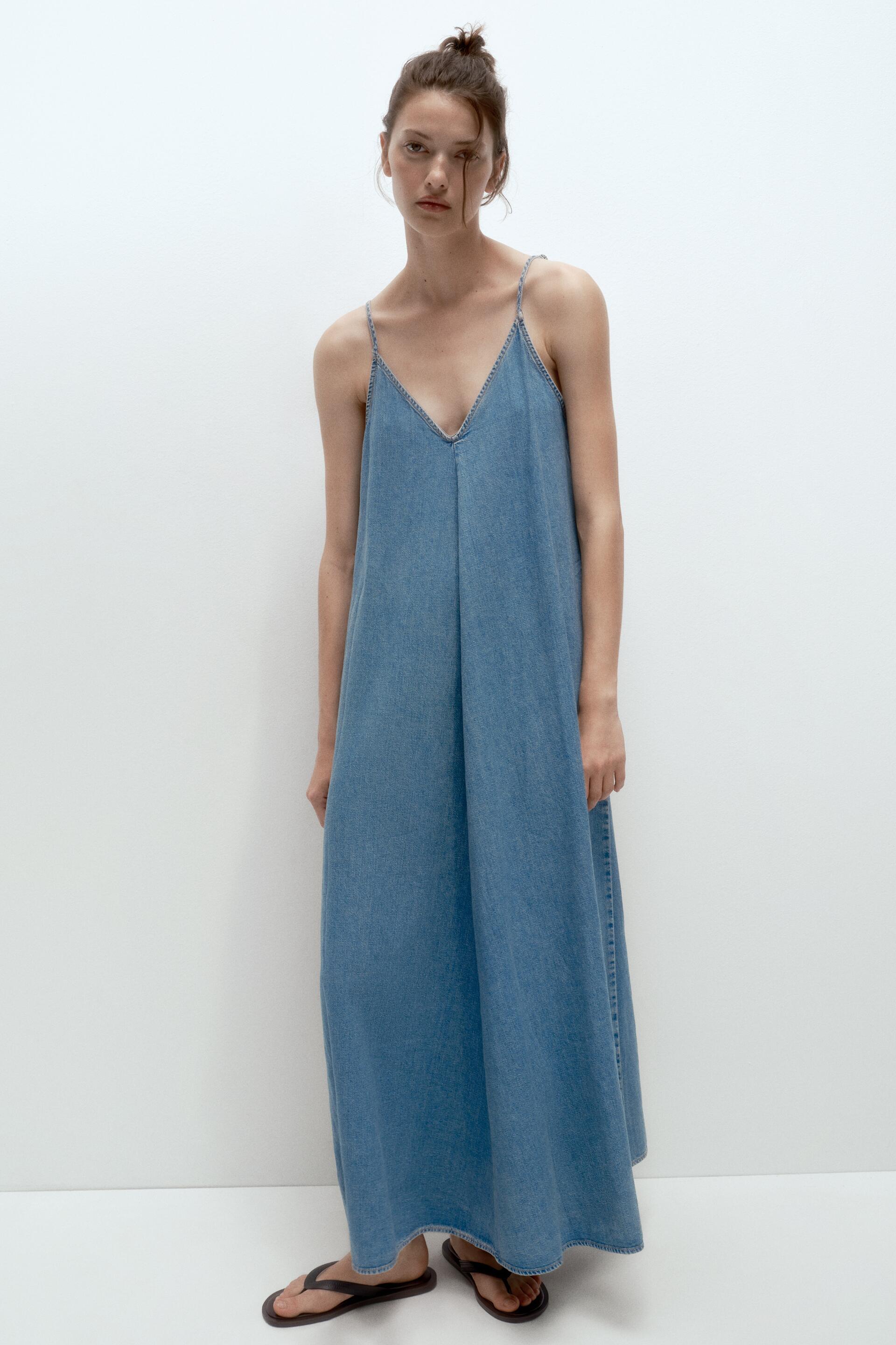 

ПЛАТЬЕ МИДИ ИЗ ДЕНИМА TRF