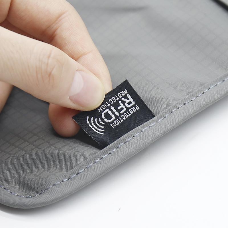 RFID-blokující náprsní taška na pas a telefon s ochranou proti krádeži a stíněním signálu