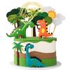 Dinosaur Cake Toppers Forest Series Cute Dinosaur Set Baking Cake Decoration for Baby Shower Birthday Party and Theme Party