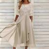 Dress Chiffon Splicing Lace Hollow Dress Bridesmaid Evening Dress Women's Clothing