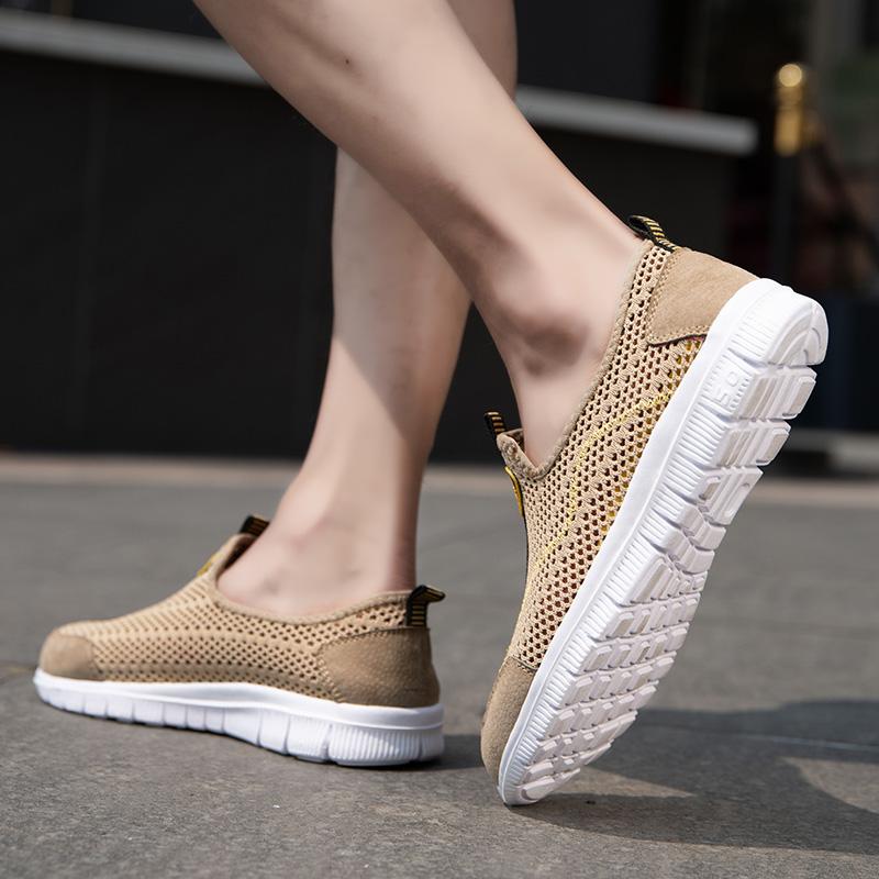 Summer Men Sneakers Hollowed Out Classic Casual Shoes Breathable Mesh Jogging Sports Shoes Lightweight Walking Shoes