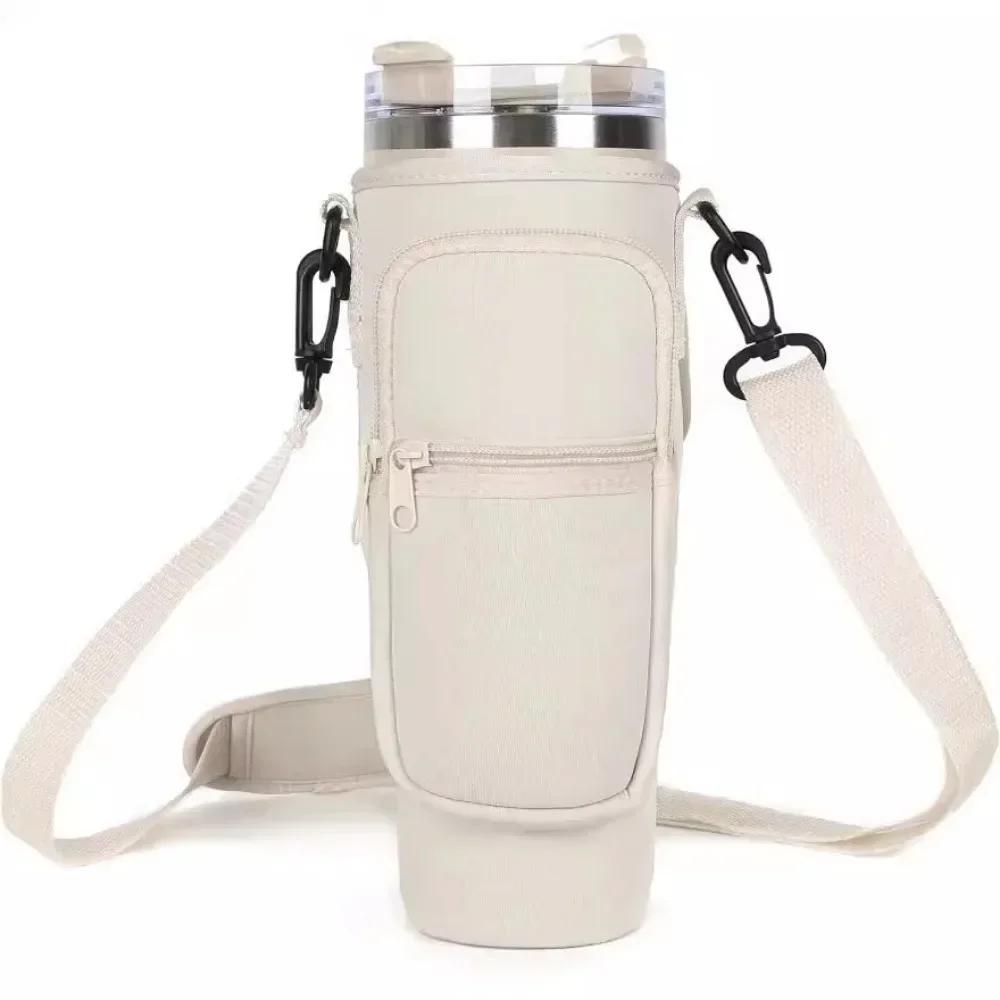 Bottle Carrier Bag for Stanley 40oz with Adjustable Shoulder Strap Water Bottle Holder Pouch for Stanley Quencher Cup Sleeve