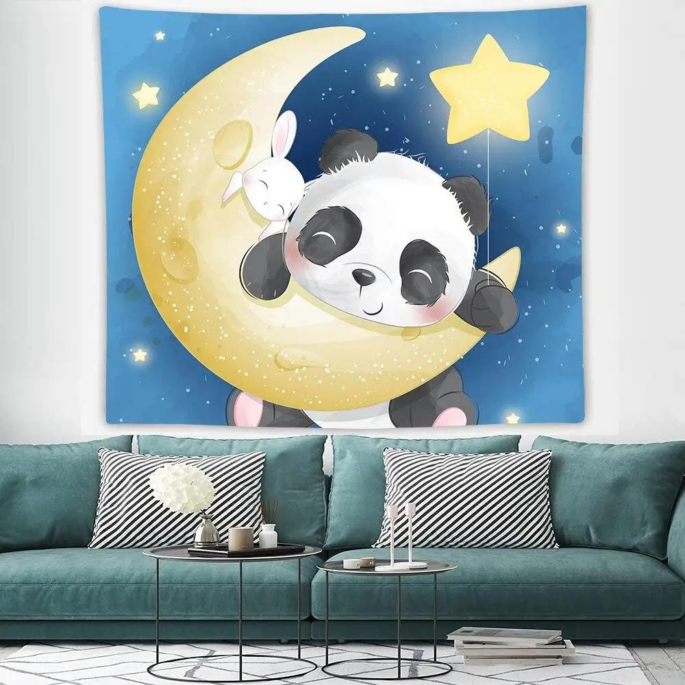 Cartoon Animal Tapestry For Children Boy Girl Bedroom Decoration Birthday Gift Cute Swan Bear Wall Hanging Kawaii Wall Tapestry