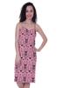 Moomaya Printed Spaghetti Strap Nightgown For Women  s Lace V-Neck Sleepwear