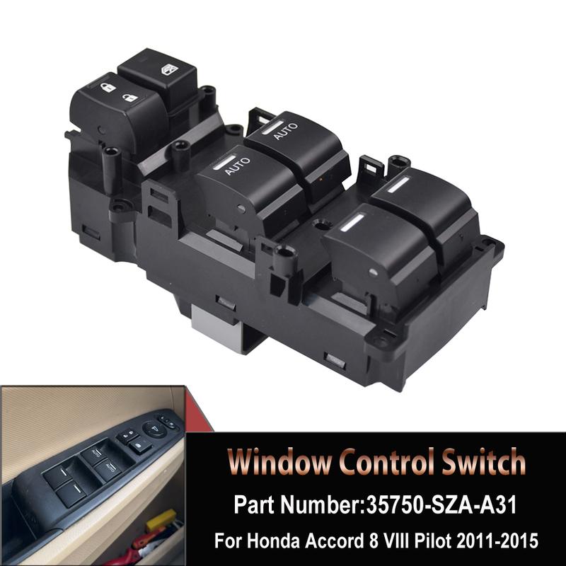 Car Electric Master Control Power Lifter Window Switch Button LHD 37P For Honda Accord Pilot Acura TSX TL 35750-SZA-A31