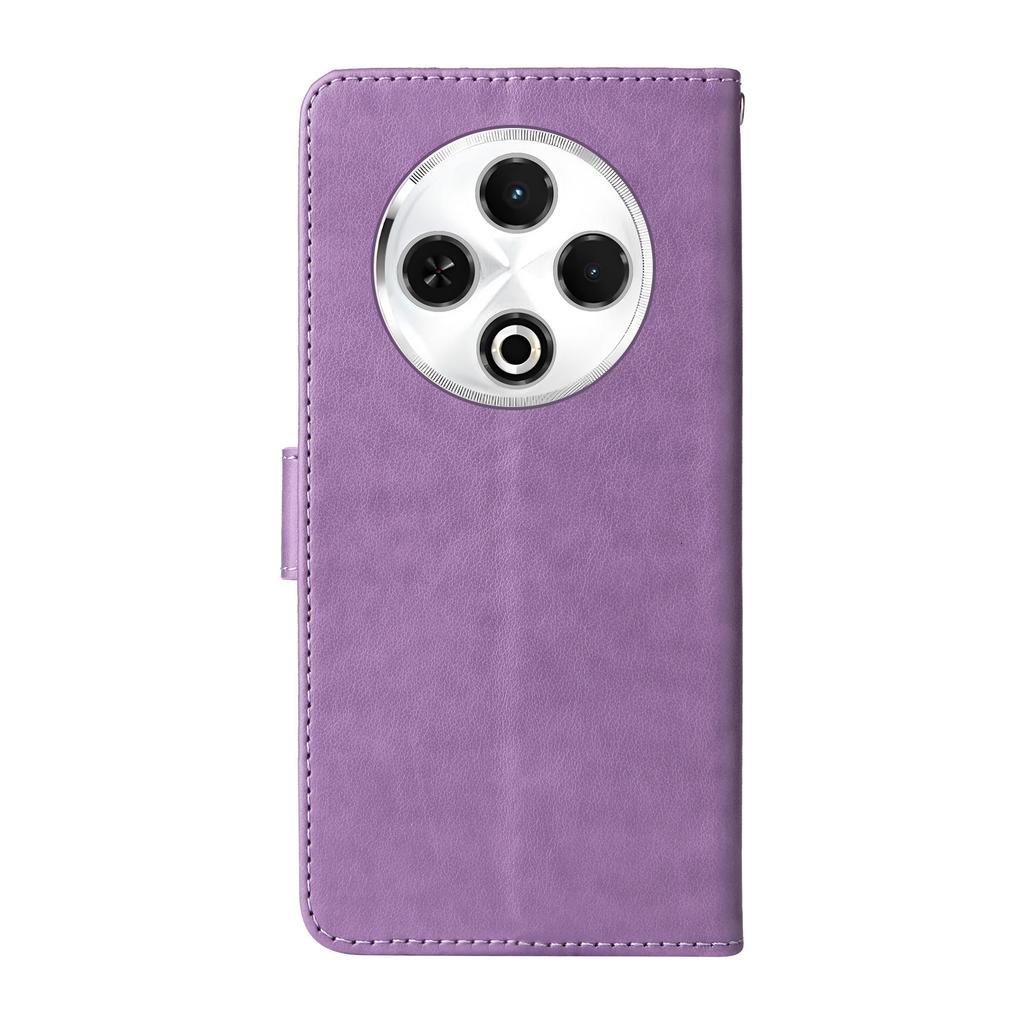 For TECNO Spark 30 4G Leather Case Butterfly Floral Imprint Wallet Stand Cover