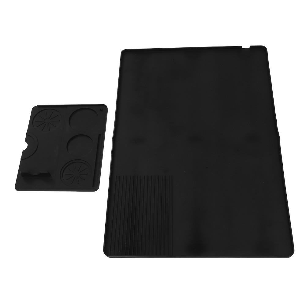 2pcs set Waterproof Coffee Bar Mat Non-Slip Coffee Maker Mat Silicone Coffee Mat  Under Coffee Maker