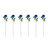 Practical Set of 6 Lifelikes Soft Flocking Fabric Roses Portable for Florals Arrangements and Special Gifts Daily Use