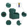 Electric Massage Chair Dark Green Fabric