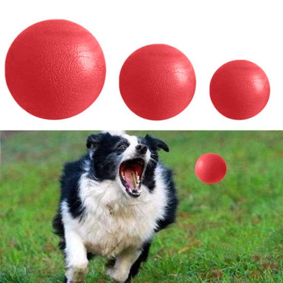 Pet Dog Puppy TPR Bouncing Ball Bite Resistant Molar Training Chew Play Toy