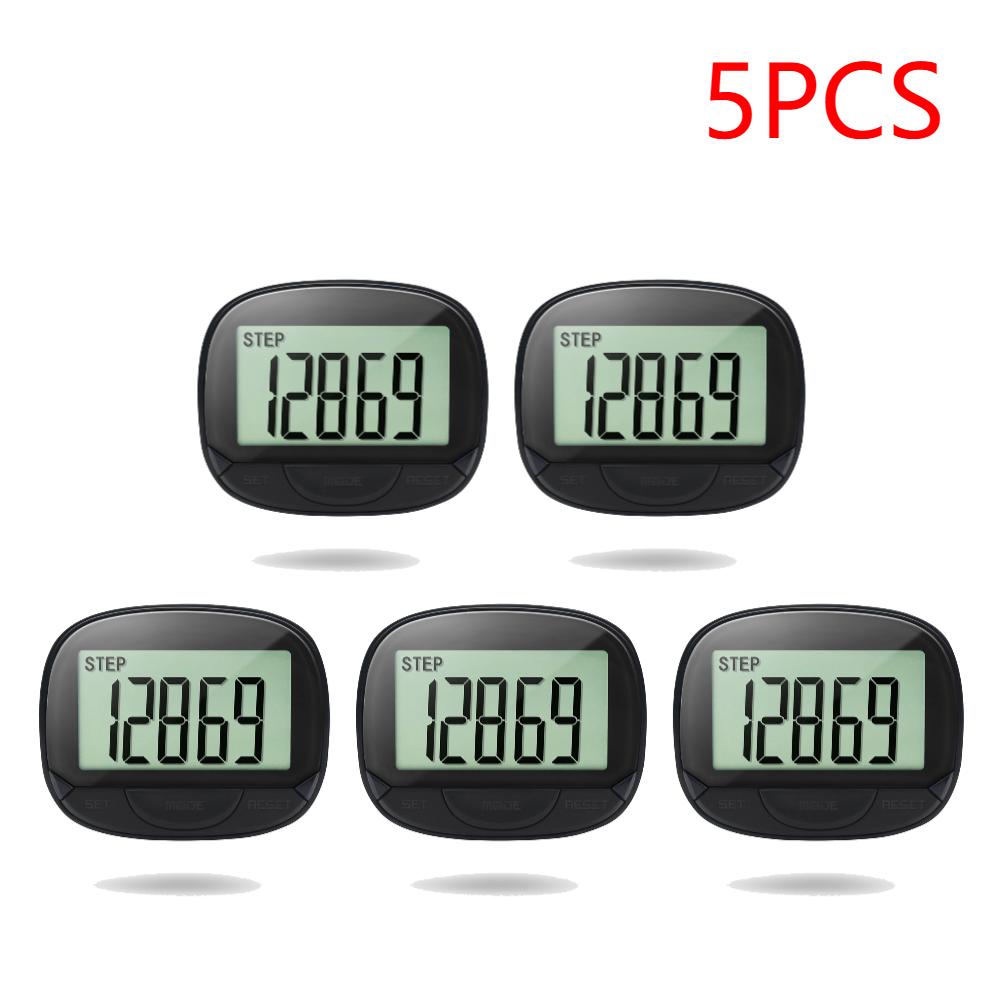 Clip-On Pedometer Electronic Pedometer Digital Display Simple Step Tracker Large Screen Multifunctional for Adults Seniors Dog