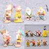 Delightful Set Of 8 Princess Snow White And Seven Dwarfs Action Figures For Kids