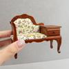 Y4QA Collector Grade 1 12 Scale Dollhouses Chaise Lounge Hand Carved Wooden Sofa Scenario Display Ready