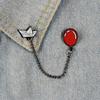 Adorable Cartoon Chain Jewelry Brooch Featuring Cute Red Balloon And Boat Design