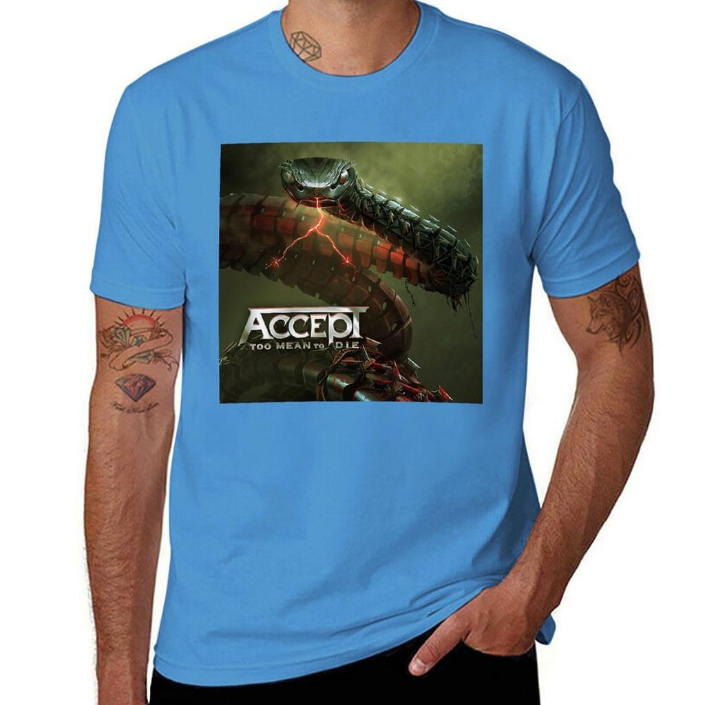 Accept Band T-Shirt Geschenke für Freund Vintage Grafik T-Shirt Baumwolle Herren T-Shirts Herrenmode