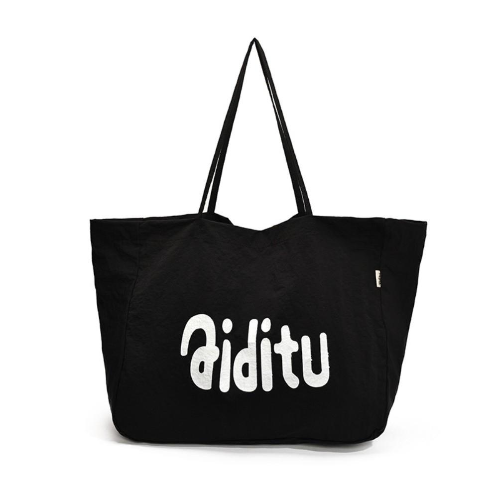 

Commuting Letter Shoulder Bag Solid Color Women s Handbag Korean Oversize Tote Bag Girls