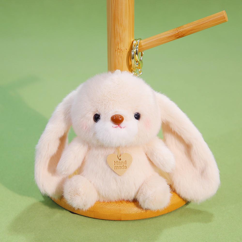 Plush Rabbit Keychain With Heart Pendant Design For Backpack Decor And Collectible Gift