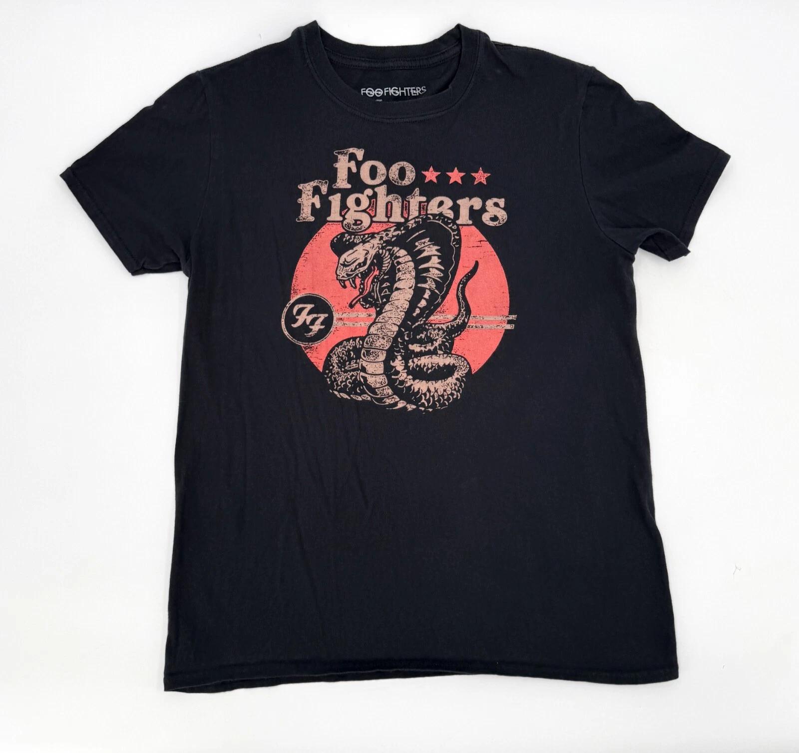 Foo Fighters Shirt Adult Medium Black Graphic Cobra T-Shirt Rock Concert Tour XL