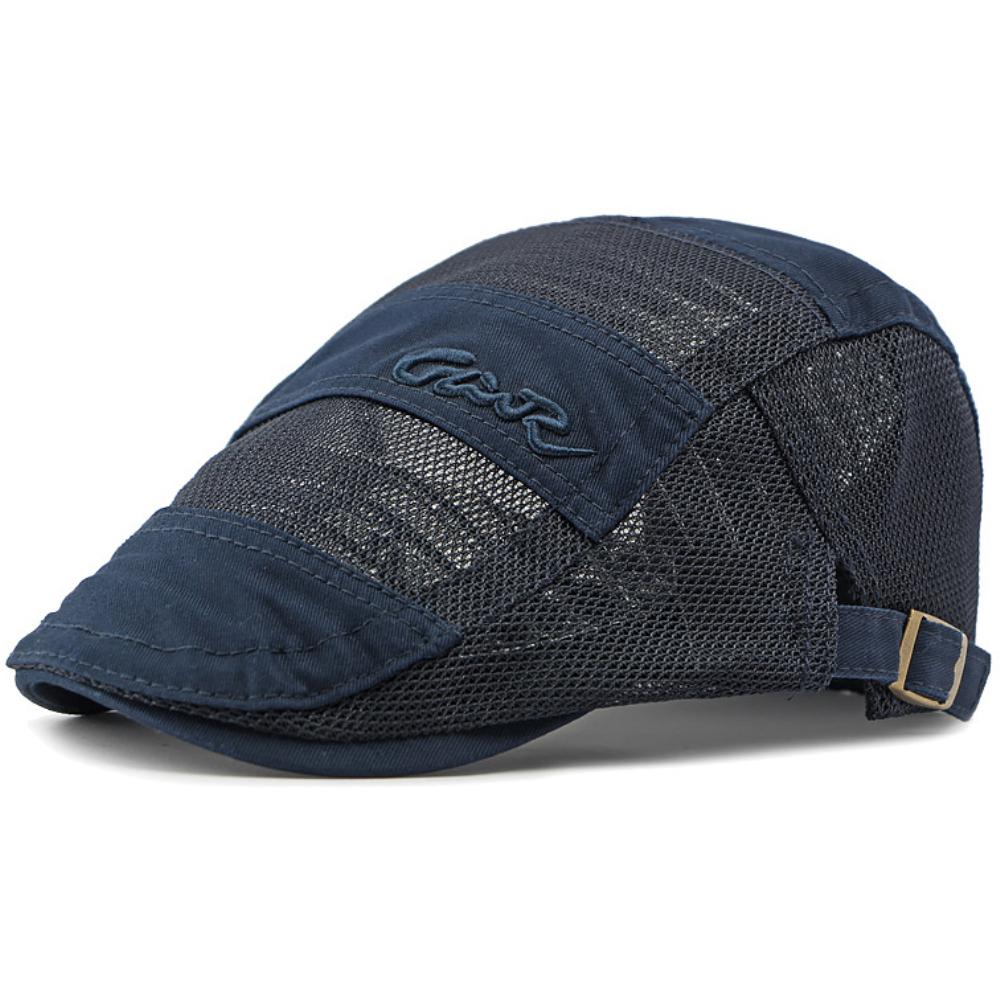 HT4783 Beret Czapka Wiosna Lato Siatkowe Czapki dla Mężczyzn Kobiet Retro Artysta Malarz Beret Oddychająca Czapka Płaska Bluszczowa Regulowane Berety