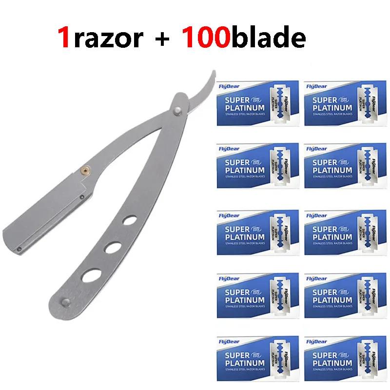 Men Professional Barber Razor Manual Shaver Straight Edge Stainless Steel Shaver Folding Shaving Shave With Blade for Daily Use