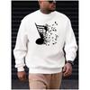 Men'S Hoodless Crew Neck Long Sleeve Casual Pullover, Soft Comfortable Versatile Wear For Autumn, Winter, And Holidays.