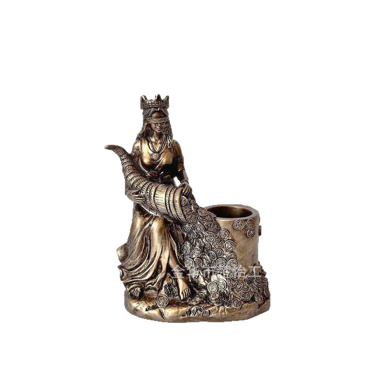 Goddess of Wealth Nordic Style Resin Pen Holder Ornament Goddess of Wealth (8849)