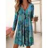 QICED Abiti Casual alla Moda Autunno Inverno a Maniche Lunghe con Scollo a V