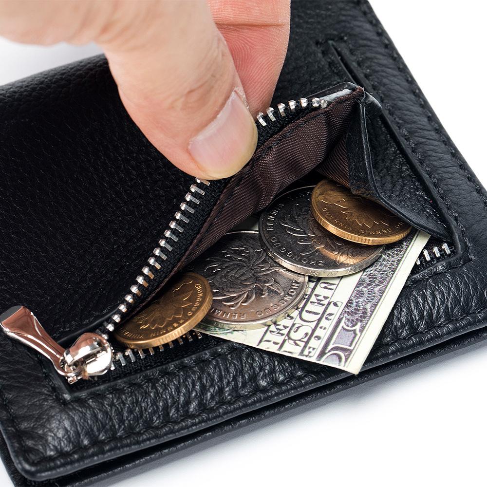 Ultra-thin Multi-card Position Short Wallet New First-layer Cowhide Simple Wallet Women's Soft Leather Change Bag Large Capacity