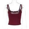European Style Solid Color Slim Fit Versatile Sexy Cami Tank Top For Women