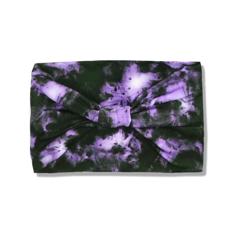 European American Women's Hair Band African Print Pattern Wide Edge Elastic Knot Sports Yoga Headband Women's Headwear Hair