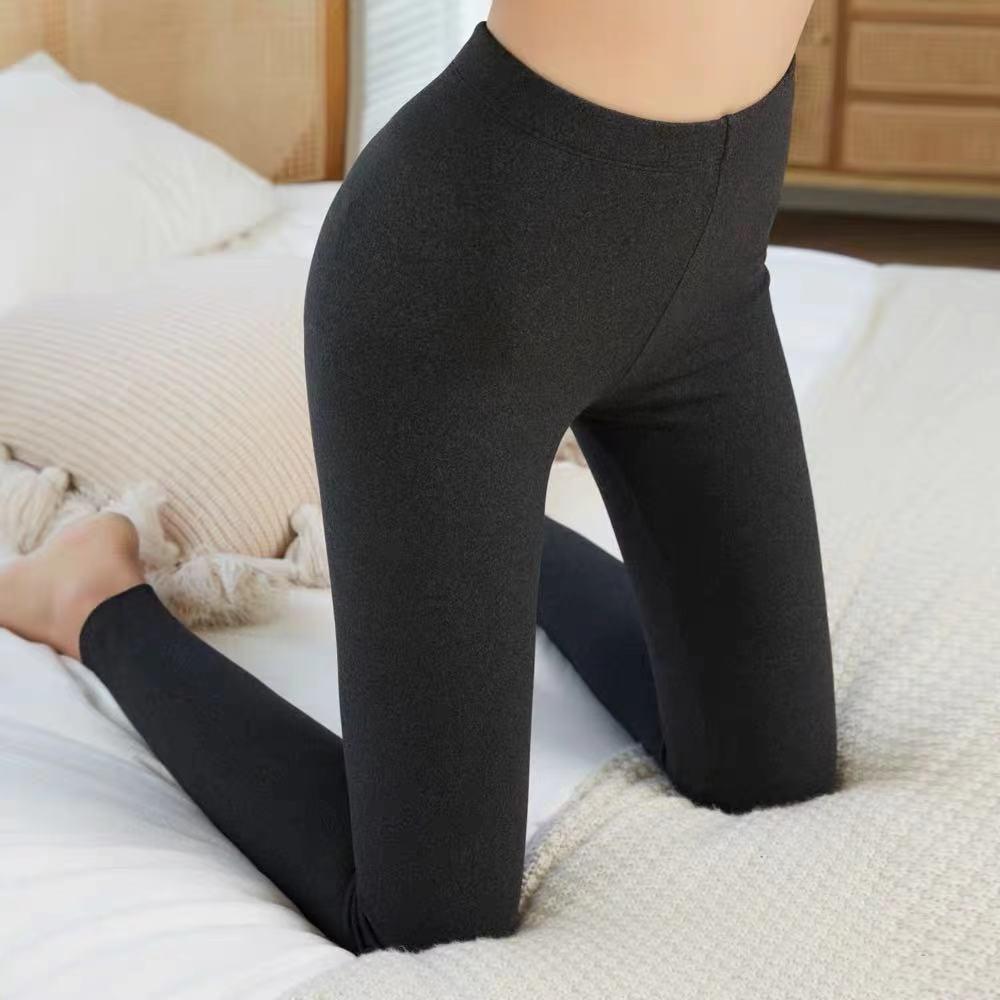 Women's High-Waisted Thermal Slimming Leggings - Double-Sided Brushed, Elastic, Cold-Proof for Autumn & Winter.