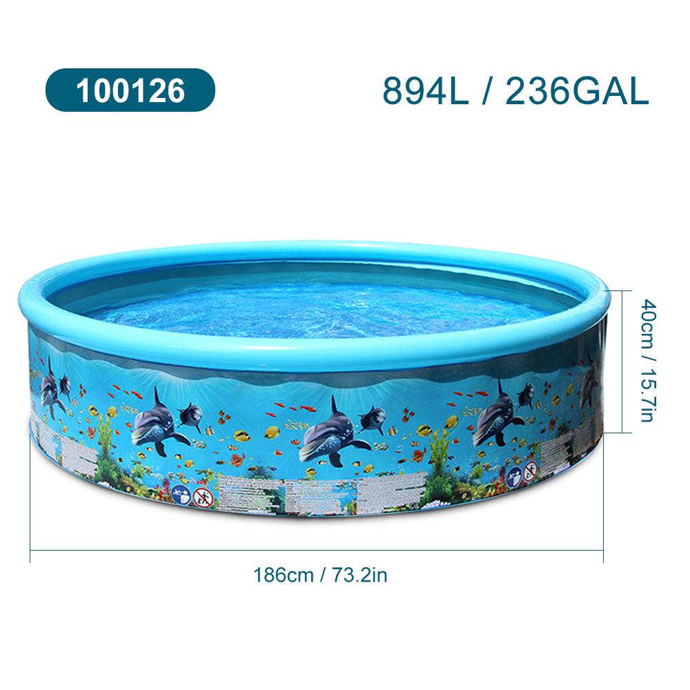 Piscina Pieghevole In Plastica Rigida Per Neonati, Bambini E Adulti | Rotonda, Senza Gonfiaggio, Per Famiglia E Vacanze