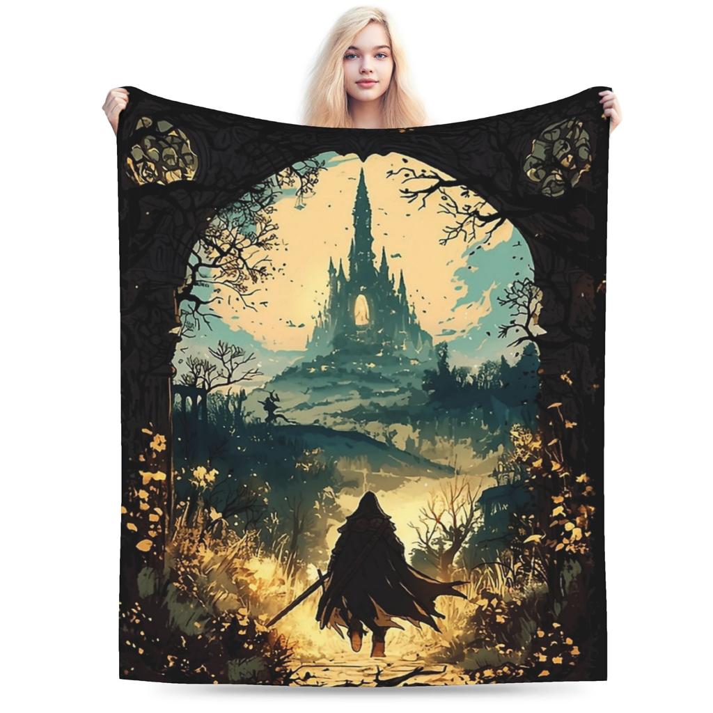 Bloodborne Video Game Blanket Fleece Decoration  Multi-function Ultra-Soft Throw Blankets for Home Car Bedspreads