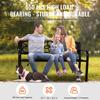 Outdoor Bench, 50 Inches Metal Garden Bench for Outdoors, 550 Lbs Load Capacity Bench, Outdoor Garden Park Bench with Backrest and Armrests, Patio