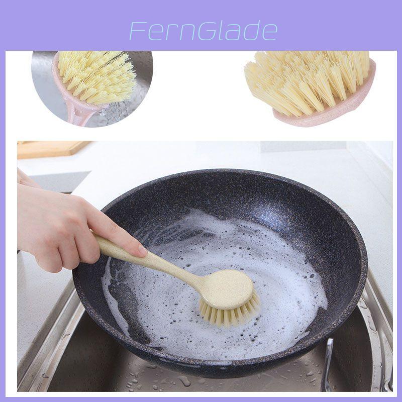 Versatile Long Handle Kitchen Cleaning Brush Perfect For Dish Washing And Pot Care
