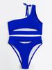 Women's Solid Color Sexy Cutout Split Swimsuit Bikini YW09
