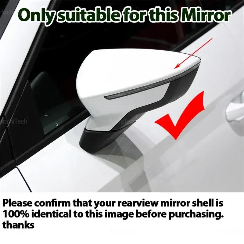 For Seat Leon Lion 5F III ST FR Cupra, Ibiza 6F V KJ1 , Arona KJ7 Carbon Fiber Look Mirror Cover Replacement Side Mirror Caps