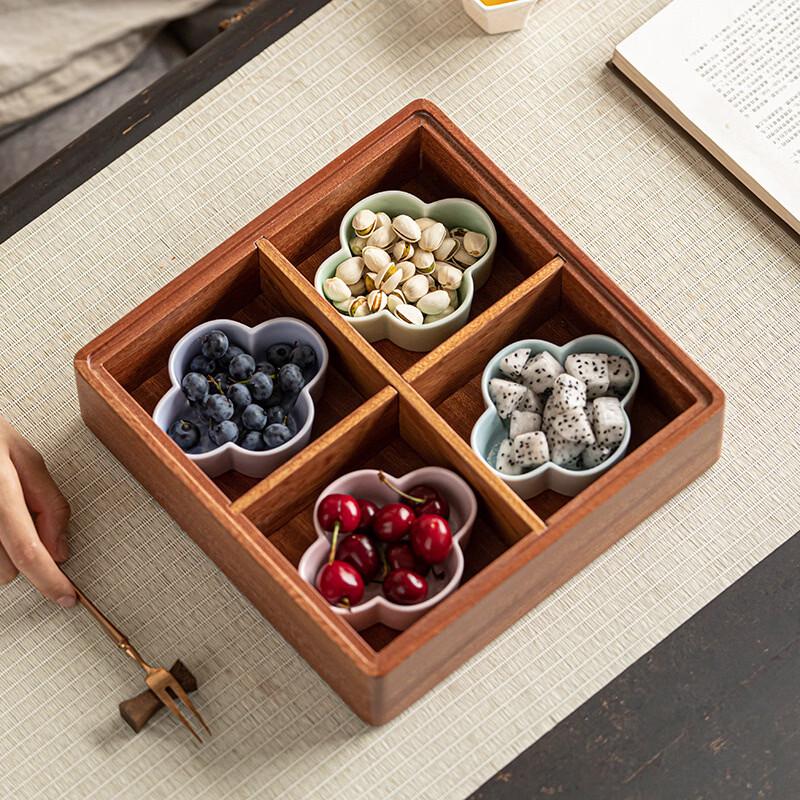 Chinesische Keramik-Schalenplatte für Snacks & Obst