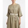 Women's Cotton Linen Woven Bead Belt Soft Breathable Adjustable Waistband for Daily Comfort Fashion and Travel