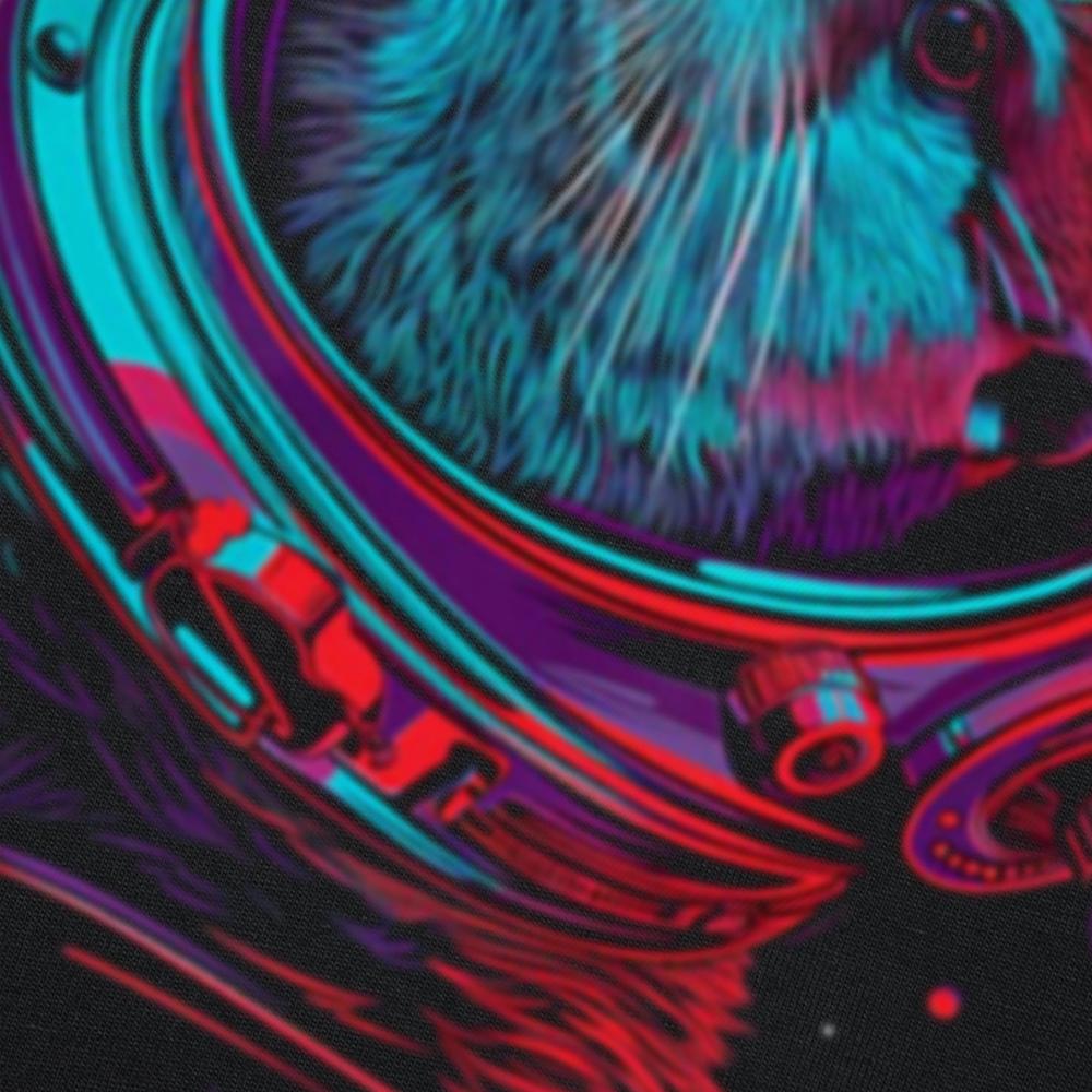 Otter Astronaut Funny Animal Sea Otter Space Graphic Tshirts Men Fashion Casual Tshirt 100 Cotton Loose Oversized T Shirt