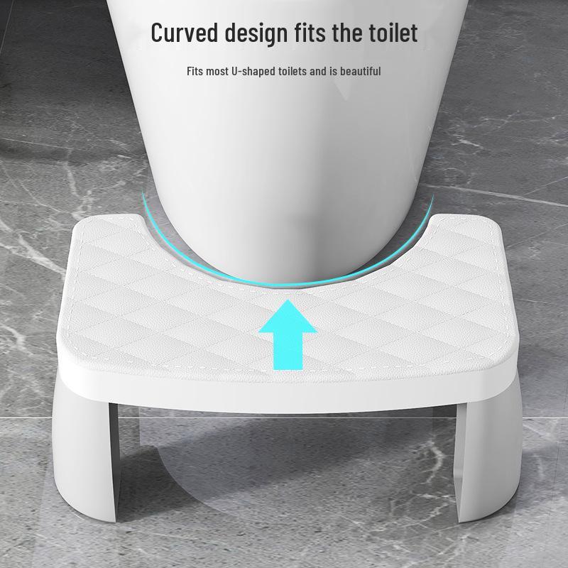 GripPro Bathroom Squat Toilet Footstool with Non-Slip Mat