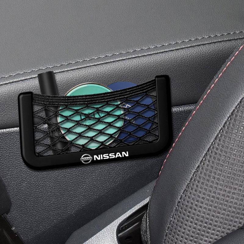 New Car Net Bag Phone Holder Organizer Car Seat Side Back Storage Bag For Nissan Nismo Teana Skyline Juke X-trail Almera Qashqai