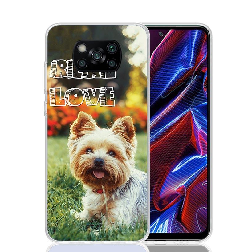 Yorkshire Terrier Dog Puppy Case Phone Cover for Xiaomi Redmi Note 10 9 9S 8 8T 7 5 Pro Mi 12T 11T 10T 9T 12 11 Lite A3 A2 Trend