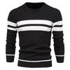 Spring Autumn Casual Sweater Men's Pullover Sweater Slim Men's Sweater Fashion Trend Simple Men's Sweater Long Sleeve Warm