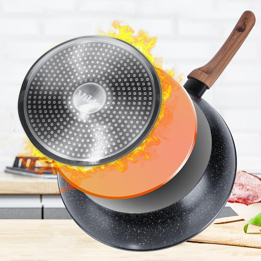 Granite Deep Frying Pan with Lid 28 cm