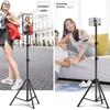 Photography Light Stand Tripod for Live Streaming - 2.1m Adjustable with Mobile Phone Holder