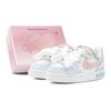 Court Borough Low 2 Meeresblau Rosa Herz Niedrige Skateboard-Schuhe Damen Rosa Blau BQ5448-100(TeamS2-S-BOX)