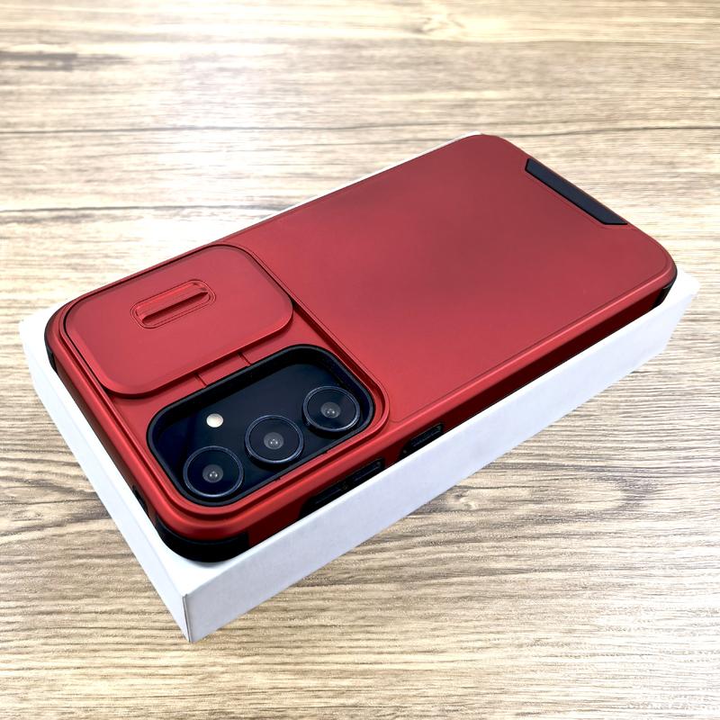 Stoßfeste Panzerhülle für Samsung Galaxy S25 A56 A55 A36 A15 A35 A54 A53 5G 4G S24 S23 S22 S21 Ultra Plus FE Kamera-Schiebeabdeckung