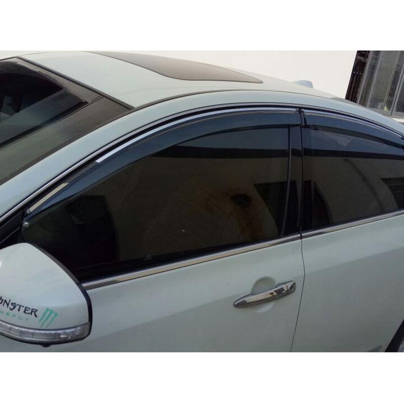 Stick Lamp Plastic Window Glass Wind Visor Rain/Sun Guard Vent Frame Lamp 4PCs For Skoda Kodiaq 2017 2018